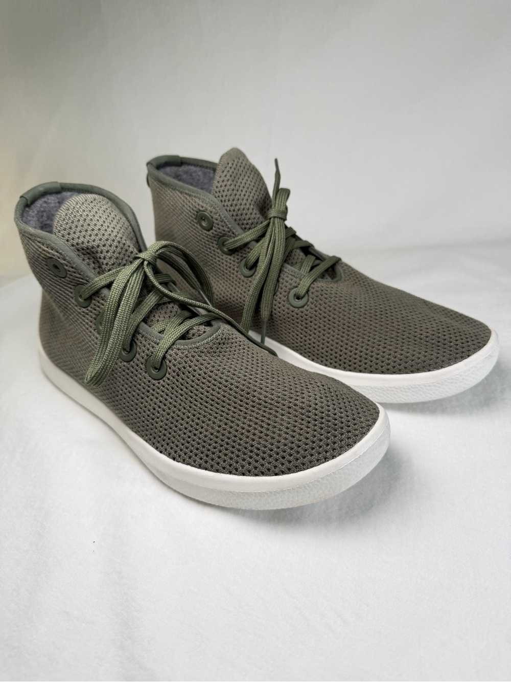 Allbirds Men's Tree Toppers High Top Sneakers Olive Green Size 11 - Picture 3 of 9